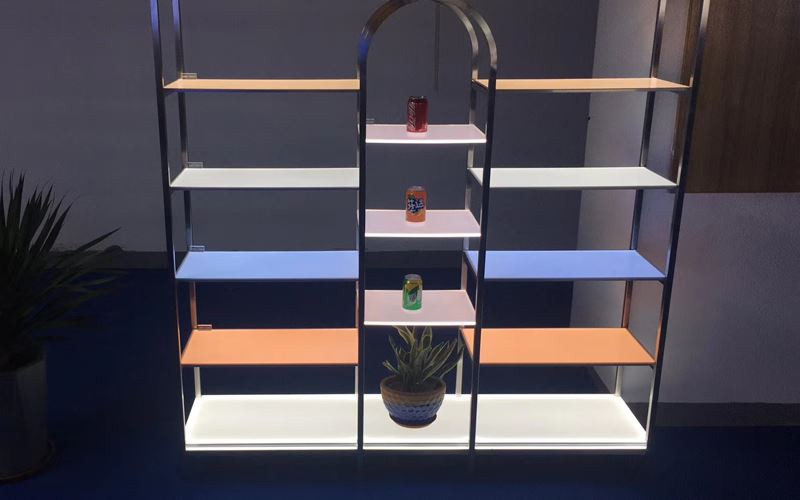 illuminated shelves